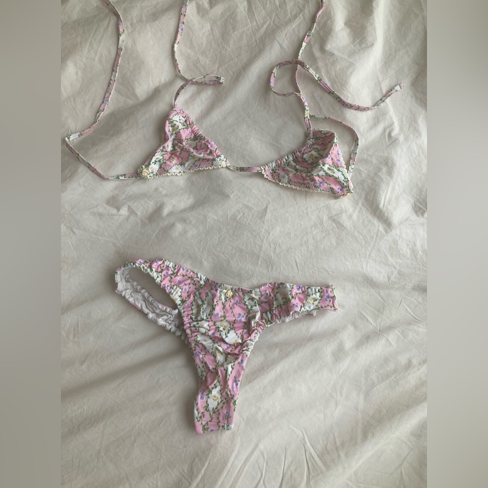 Floral Pink Bikini Set size M